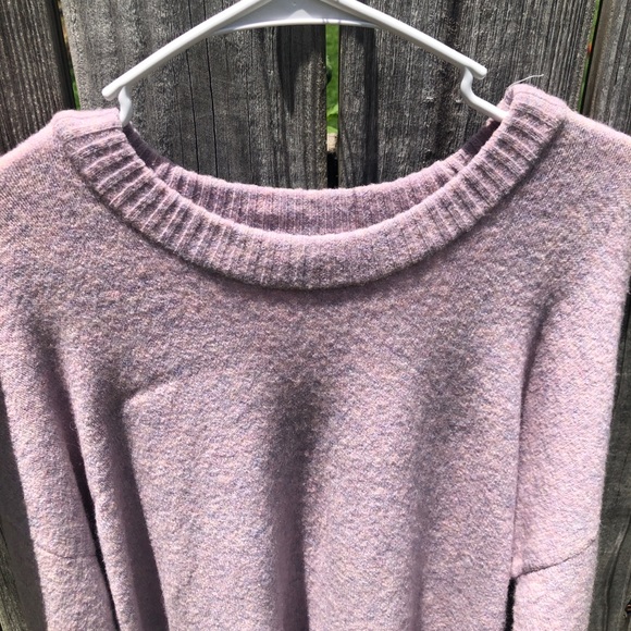 Madewell Payton Pullover Merino Wool Alpaca Blend Heather Lilac Sweater - Picture 7 of 10